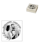 Runde Blätter Wreath Custom Foto Hochzeit Gummistempel (Stempel)