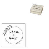Runde Blätter Wreath Wedding Save the Date 2 Gummistempel (Stempel)