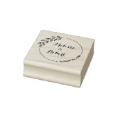 Runde Blätter Wreath Wedding Save the Date 2 Gummistempel (Stempel)