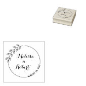 Runde Blätter Wreath Wedding Save the Date 2 Gummistempel (Stempel)