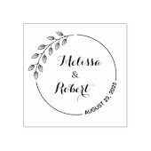 Runde Blätter Wreath Wedding Save the Date 2 Gummistempel (Prägung)