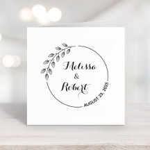 Runde Blätter Wreath Wedding Save the Date 2