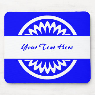 Runde Blume - Blau Mousepad