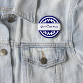 Runde Blume - Dunkelblau Button (Beispiel)