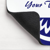 Runde Blume - Dunkelblau Mousepad (Ecke)