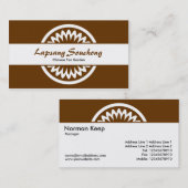 Runde Blume - Dunkelbraun Visitenkarte (Vorne/Hinten)