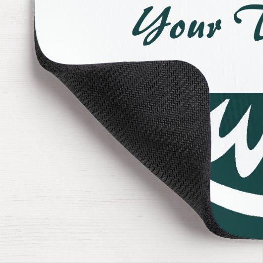 Runde Blume - Dunkelgrün Mousepad (Ecke)