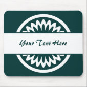 Runde Blume - Dunkelgrün Mousepad (Vorne)