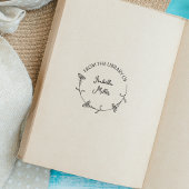 Runde Blume für einfaches Skript Gummistempel