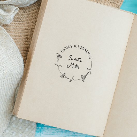 Runde Blume für einfaches Skript Gummistempel