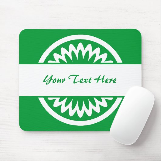 Runde Blume - grünes Gras Mousepad (Mit Mouse)