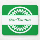 Runde Blume - grünes Gras Mousepad (Vorne)