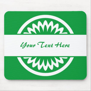 Runde Blume - grünes Gras Mousepad