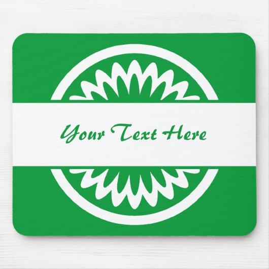 Runde Blume - grünes Gras Mousepad (Vorne)