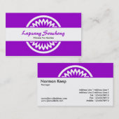 Runde Blume - Lila Visitenkarte (Vorne/Hinten)