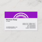 Runde Blume - Lila Visitenkarte (Rückseite)