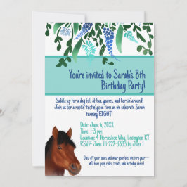 Runde Blume Lover Brown Horse Einladung