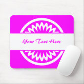Runde Blume - Magenta Mousepad (Mit Mouse)