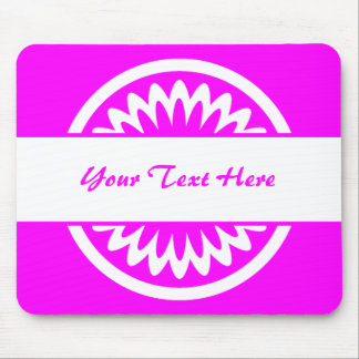 Runde Blume - Magenta Mousepad