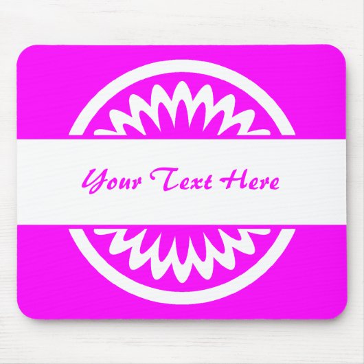 Runde Blume - Magenta Mousepad (Vorne)
