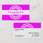 Runde Blume - Magenta Visitenkarte (Vorne/Hinten)