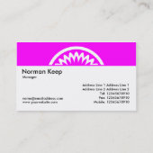 Runde Blume - Magenta Visitenkarte (Rückseite)