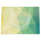 Runde Blume mandala boho Design Große Geschenktüte (Vorderseite)
