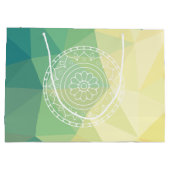 Runde Blume mandala boho Design Große Geschenktüte (Rückseite)