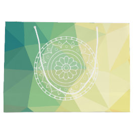 Runde Blume mandala boho Design Große Geschenktüte