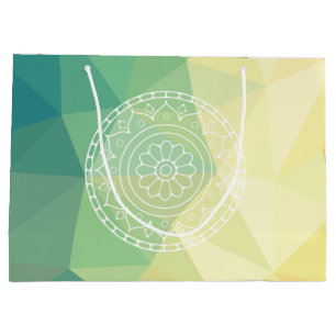 Runde Blume mandala boho Design Große Geschenktüte