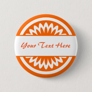 Runde Blume - Orange Button