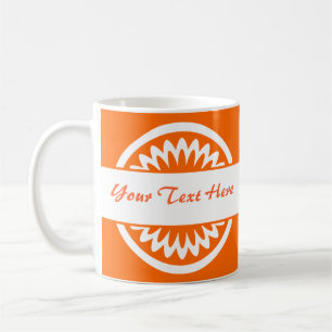 Runde Blume - Orange Kaffeetasse