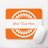 Runde Blume - Orange Mousepad (Mit Mouse)