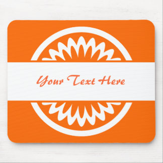 Runde Blume - Orange Mousepad