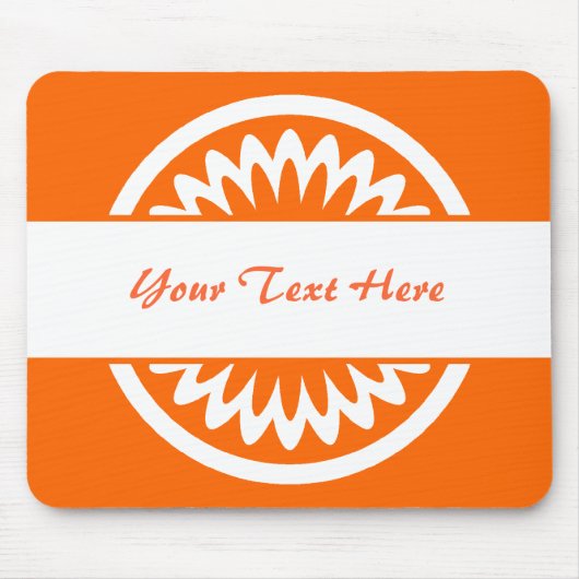 Runde Blume - Orange Mousepad (Vorne)