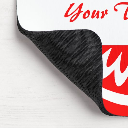 Runde Blume - Rot Mousepad (Ecke)