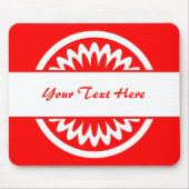 Runde Blume - Rot Mousepad (Vorne)
