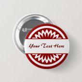 Runde Blume - Ruby Red Button (Vorne & Hinten)