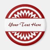 Runde Blume - Ruby Red Magnet (Vorne)