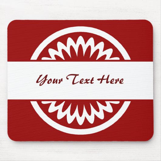 Runde Blume - Ruby Red Mousepad (Vorne)