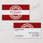 Runde Blume - Ruby Red Visitenkarte (Vorne/Hinten)