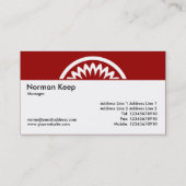 Runde Blume - Ruby Red Visitenkarte (Rückseite)