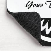 Runde Blume - Schwarz Mousepad (Ecke)