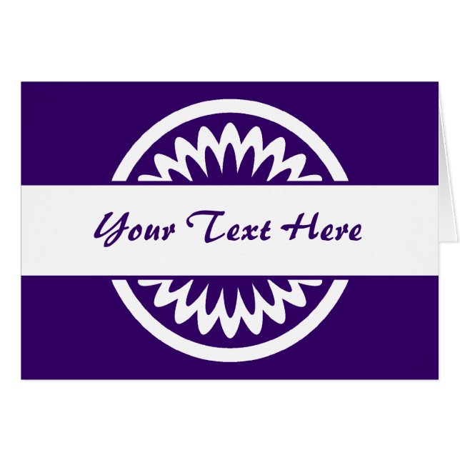 Runde Blume - Tief Lila (Vorderseite (Horizontal))