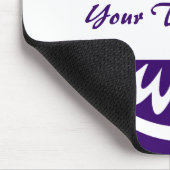 Runde Blume - Tief Lila Mousepad (Ecke)