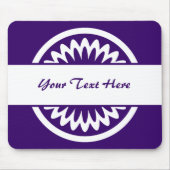 Runde Blume - Tief Lila Mousepad (Vorne)