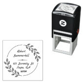 Runde botanische Blätter Permastempel (Beispiel)