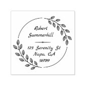 Runde botanische Blätter Permastempel (Design)