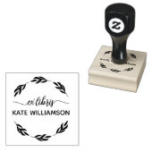 Runde botanische Kruste Ex libris Gummistempel (Stempel)