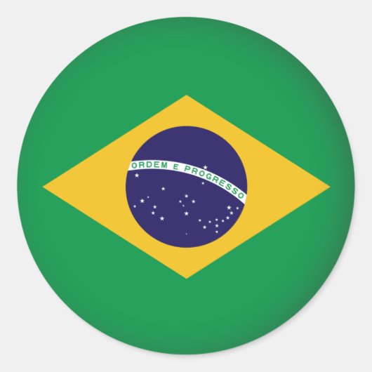 Runde Brasilien Runder Aufkleber (Vorderseite)